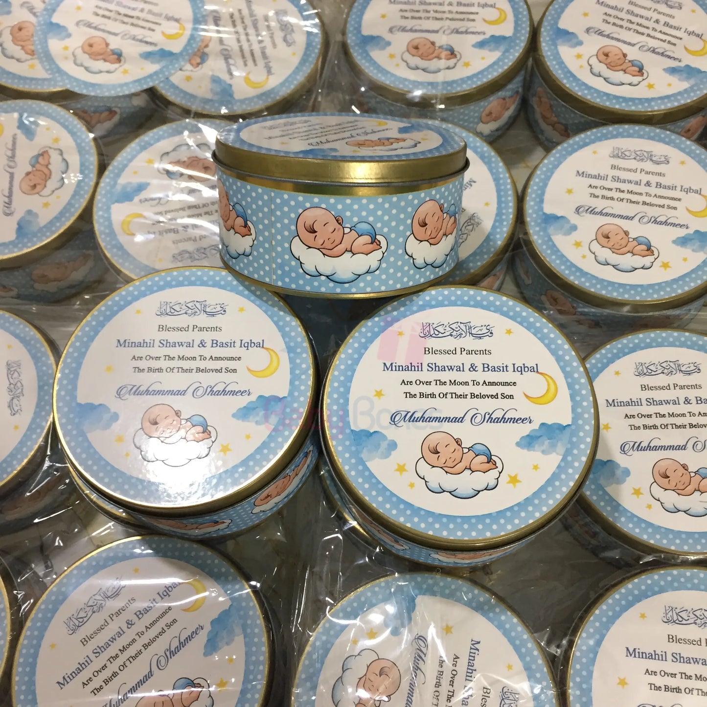 New Design 250gm Baby Boy Tin Box