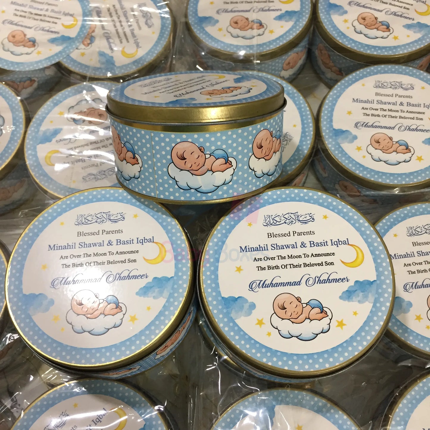 New Design 250gm Baby Boy Tin Box