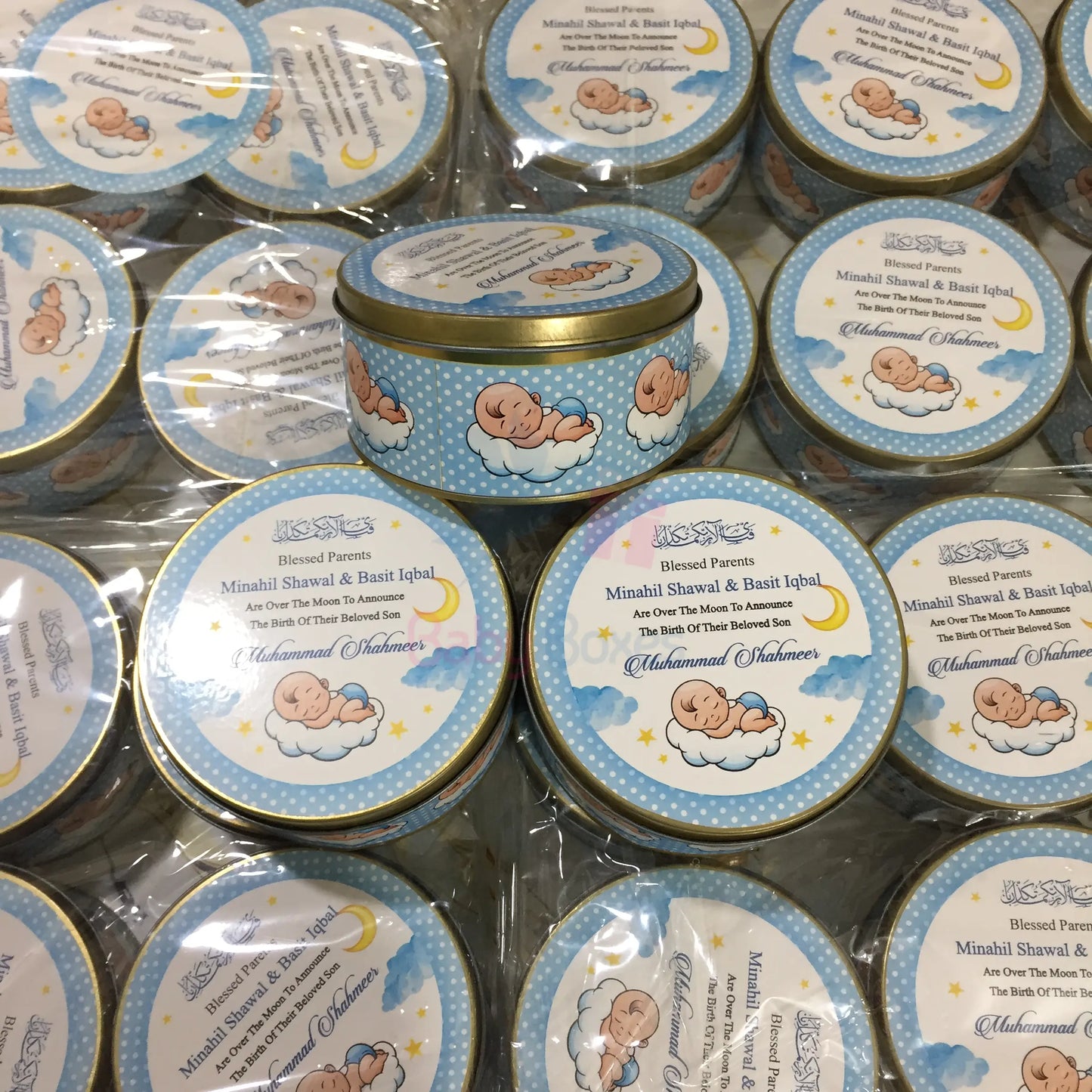 New Design 250gm Baby Boy Tin Box