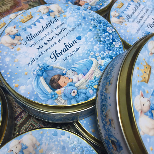 Half Kg Baby Boy Tin Box