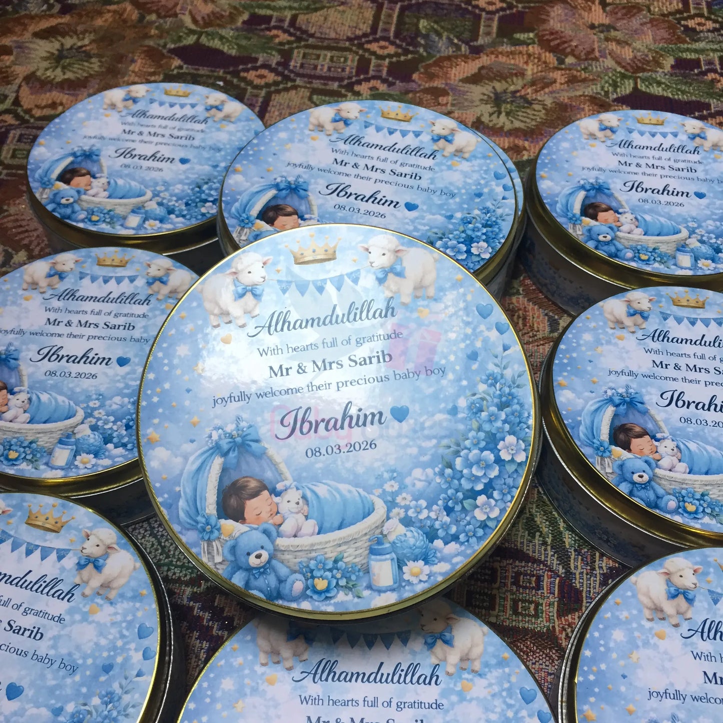 Half Kg Baby Boy Tin Box
