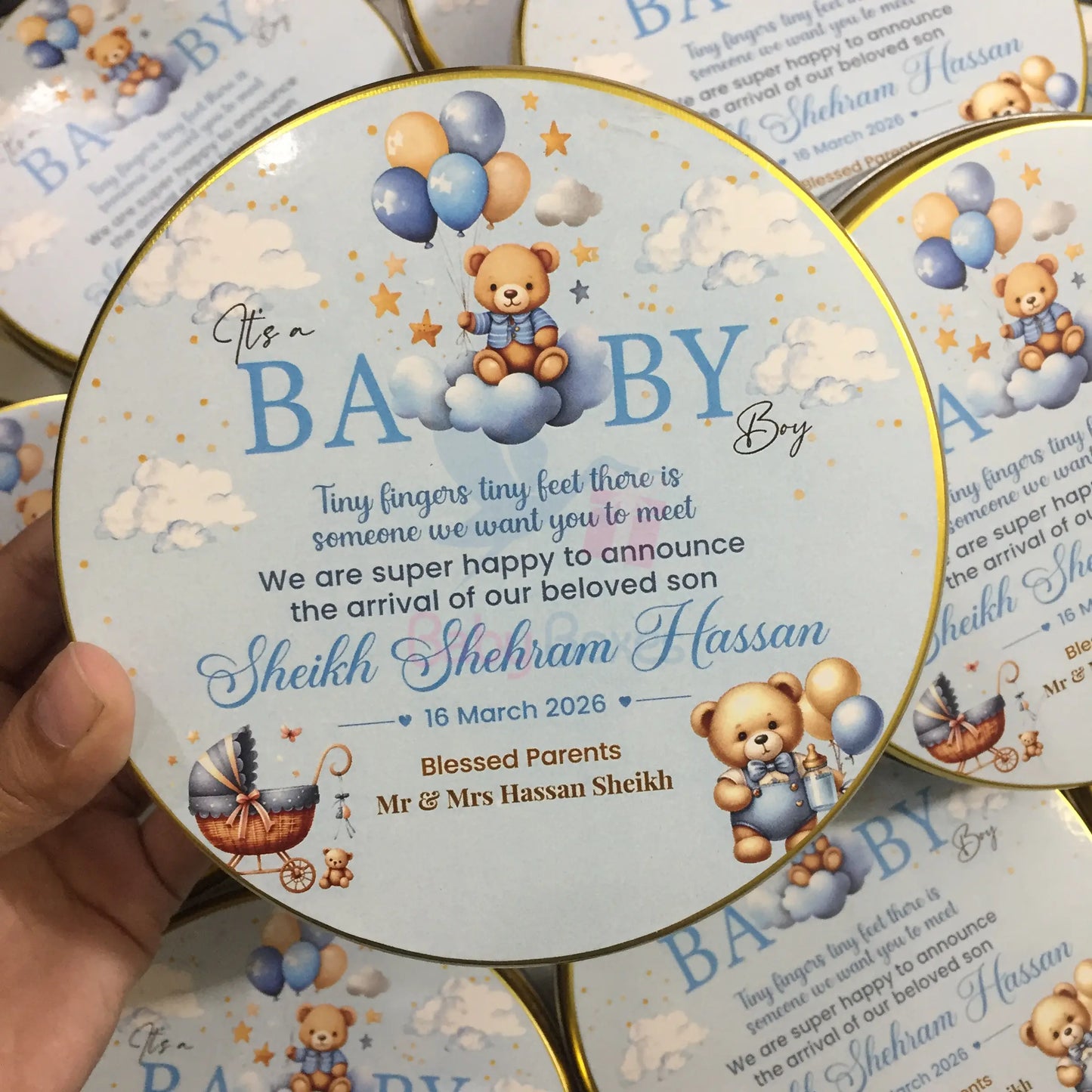 Half Kg Announcement Sweet Boxes