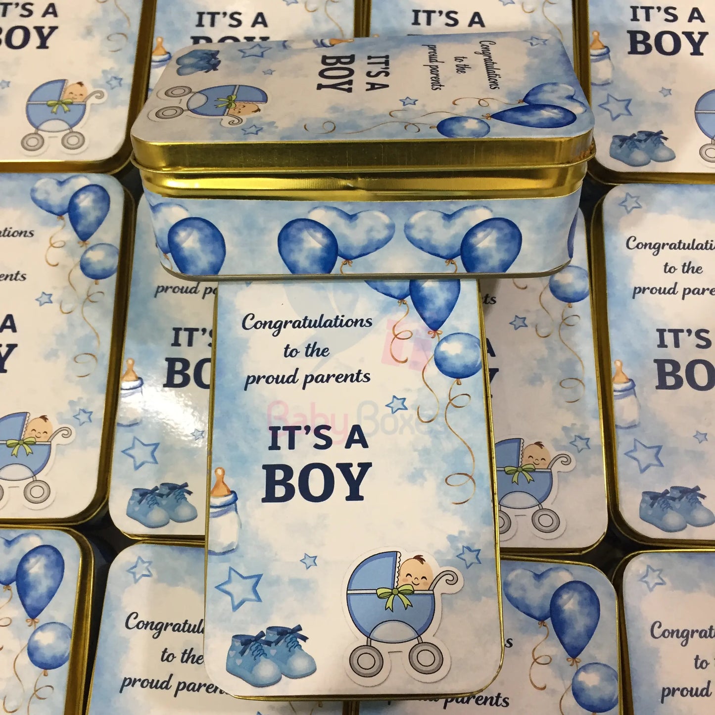 Half Kg Baby Boy Tin Boxes
