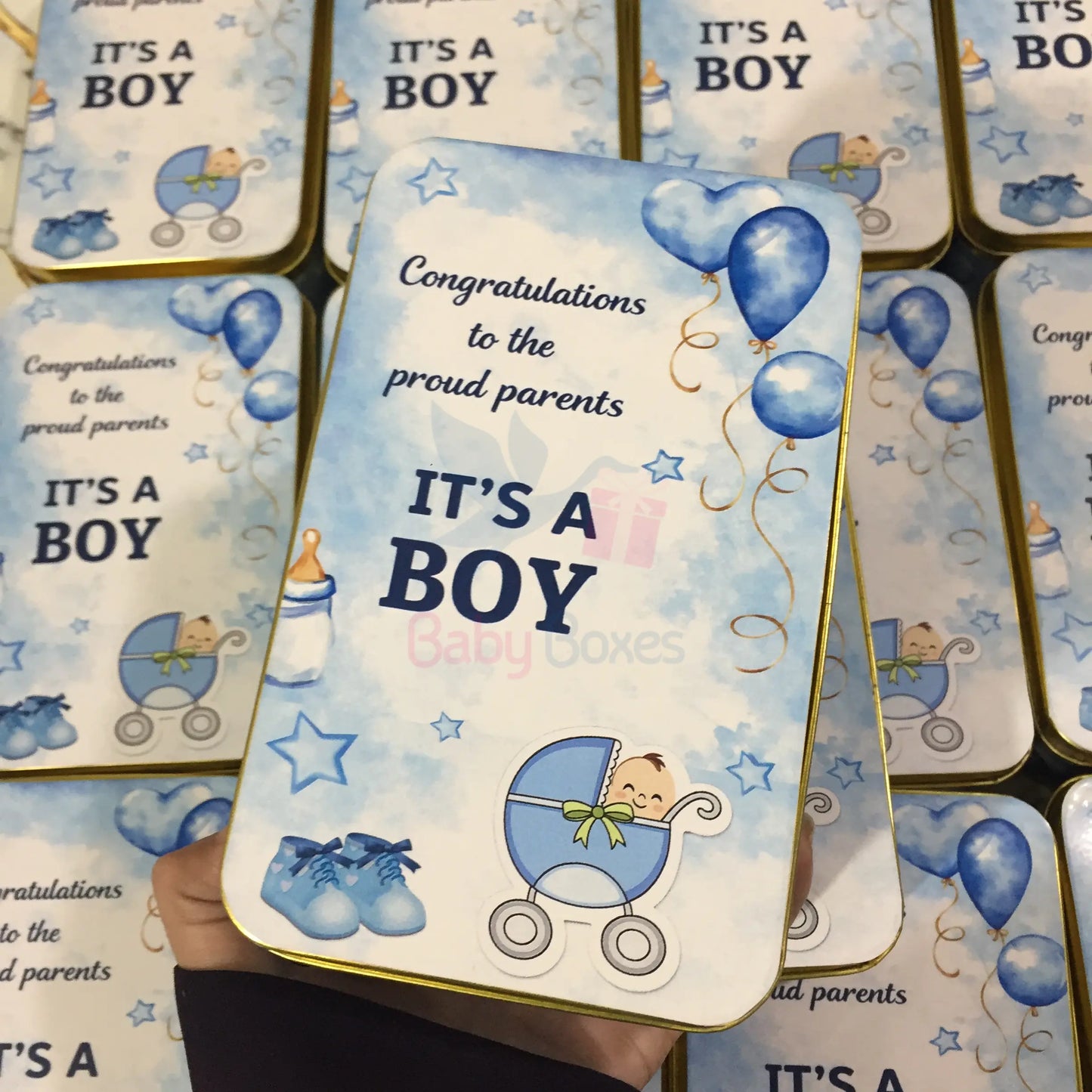 Half Kg Baby Boy Tin Boxes