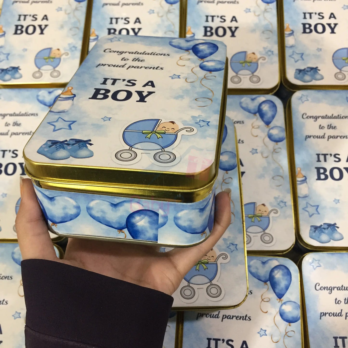 Half Kg Baby Boy Tin Boxes