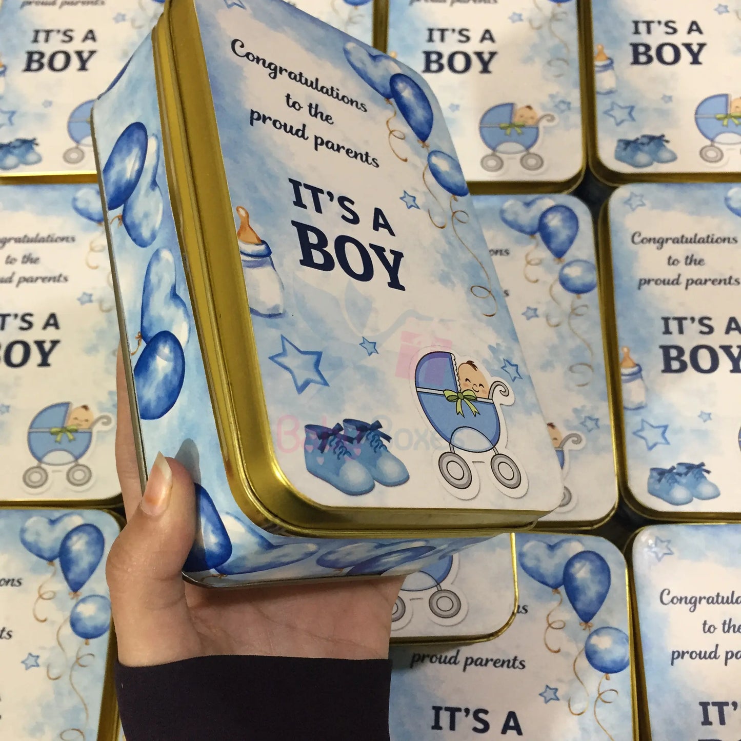 Half Kg Baby Boy Tin Boxes