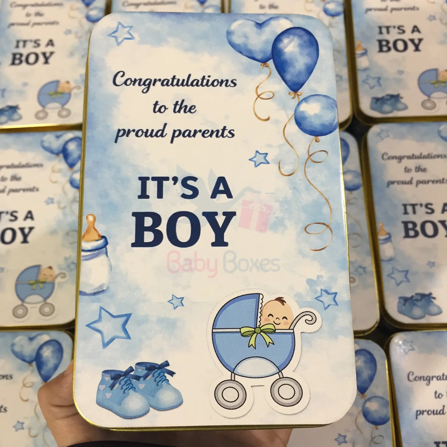 Half Kg Baby Boy Tin Boxes