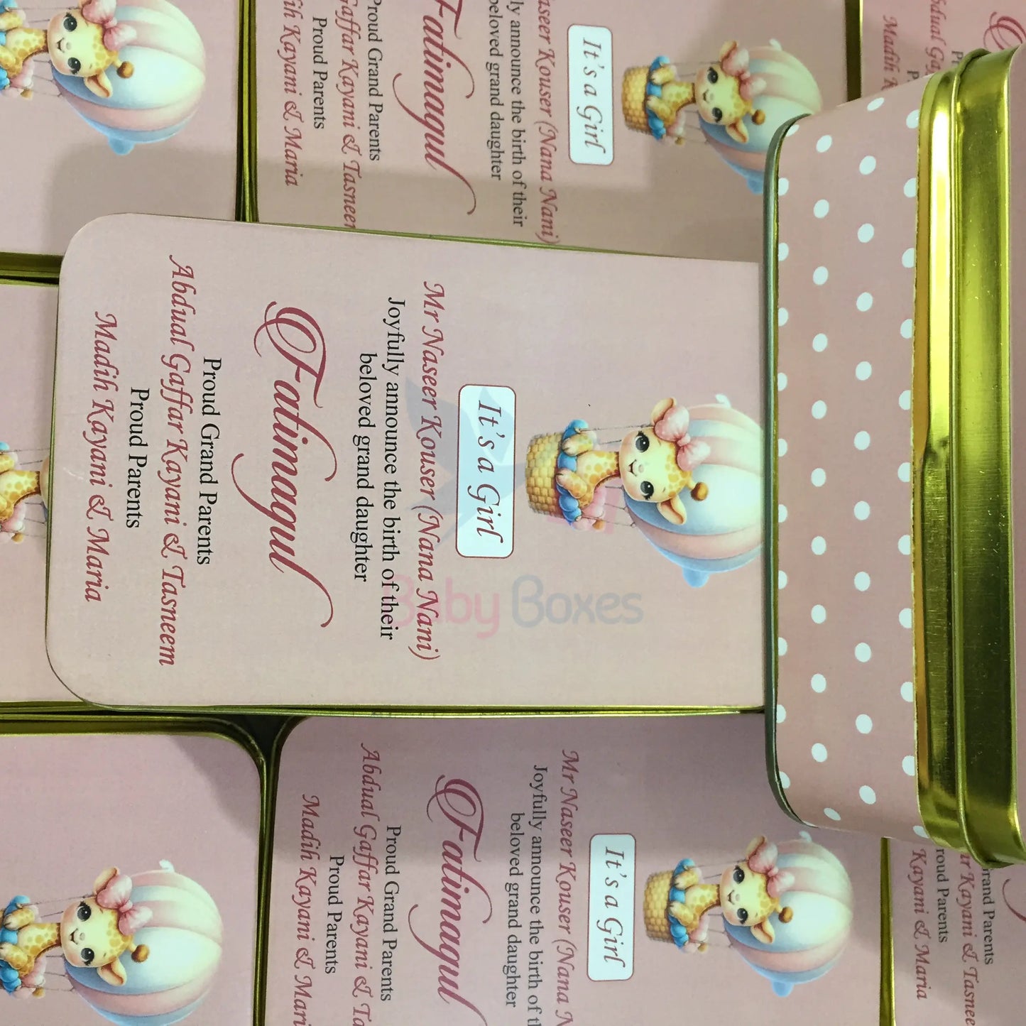 Half Kg Baby Girl Tin Boxes