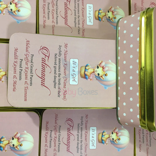 Half Kg Baby Girl Tin Boxes