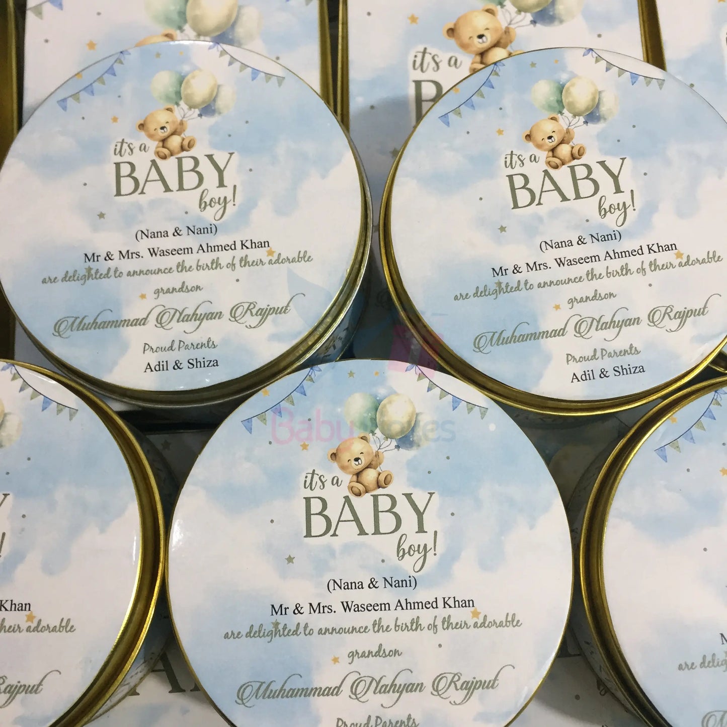 New Design 250gm Baby Boy Tin Boxes