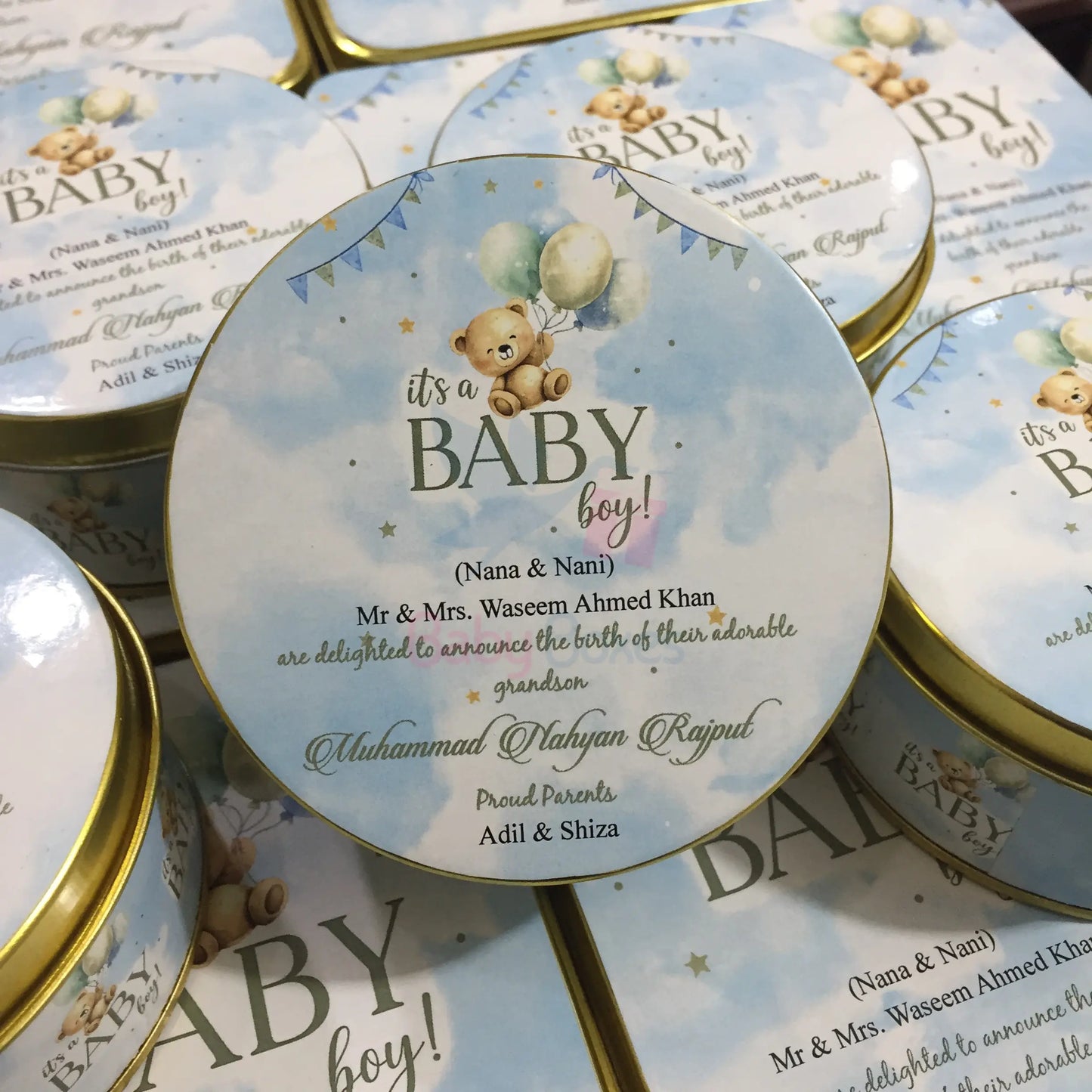 New Design 250gm Baby Boy Tin Boxes