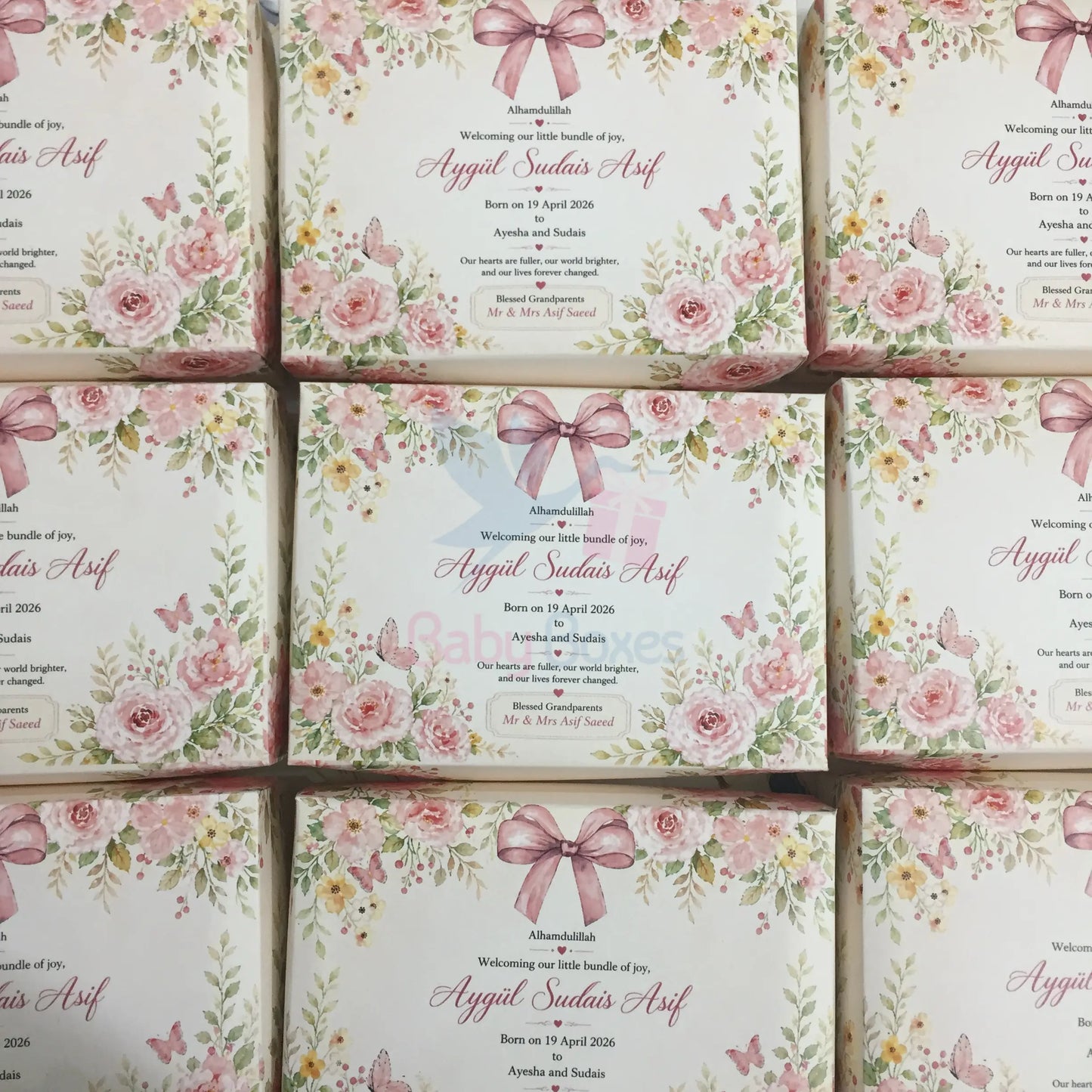Half Kg Baby Girl Sweet Boxes