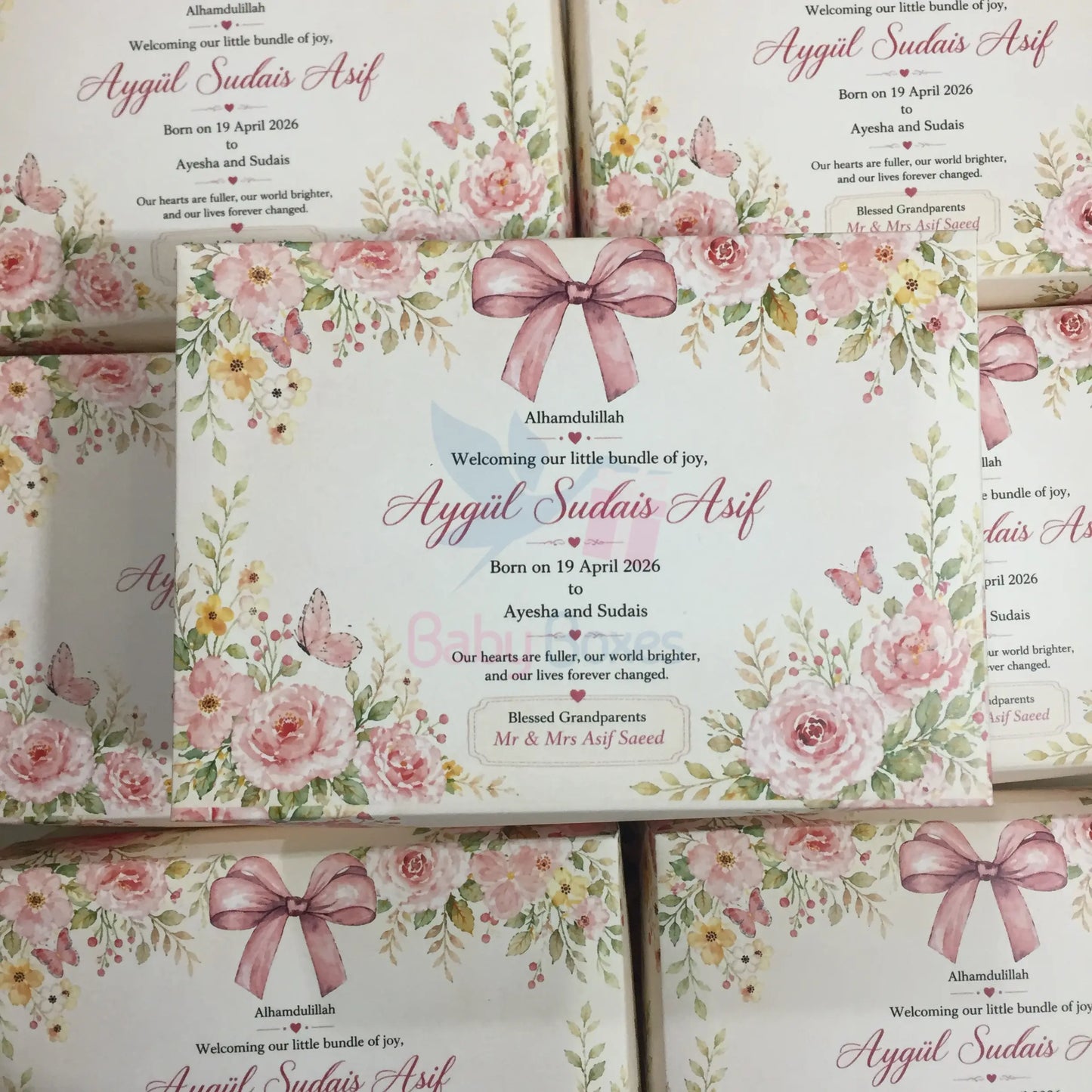 Half Kg Baby Girl Sweet Boxes