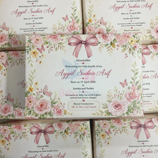 Half Kg Baby Girl Sweet Boxes