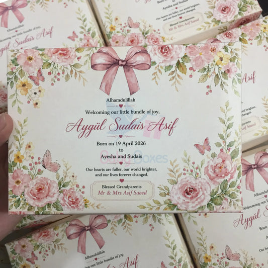 Half Kg Baby Girl Sweet Boxes