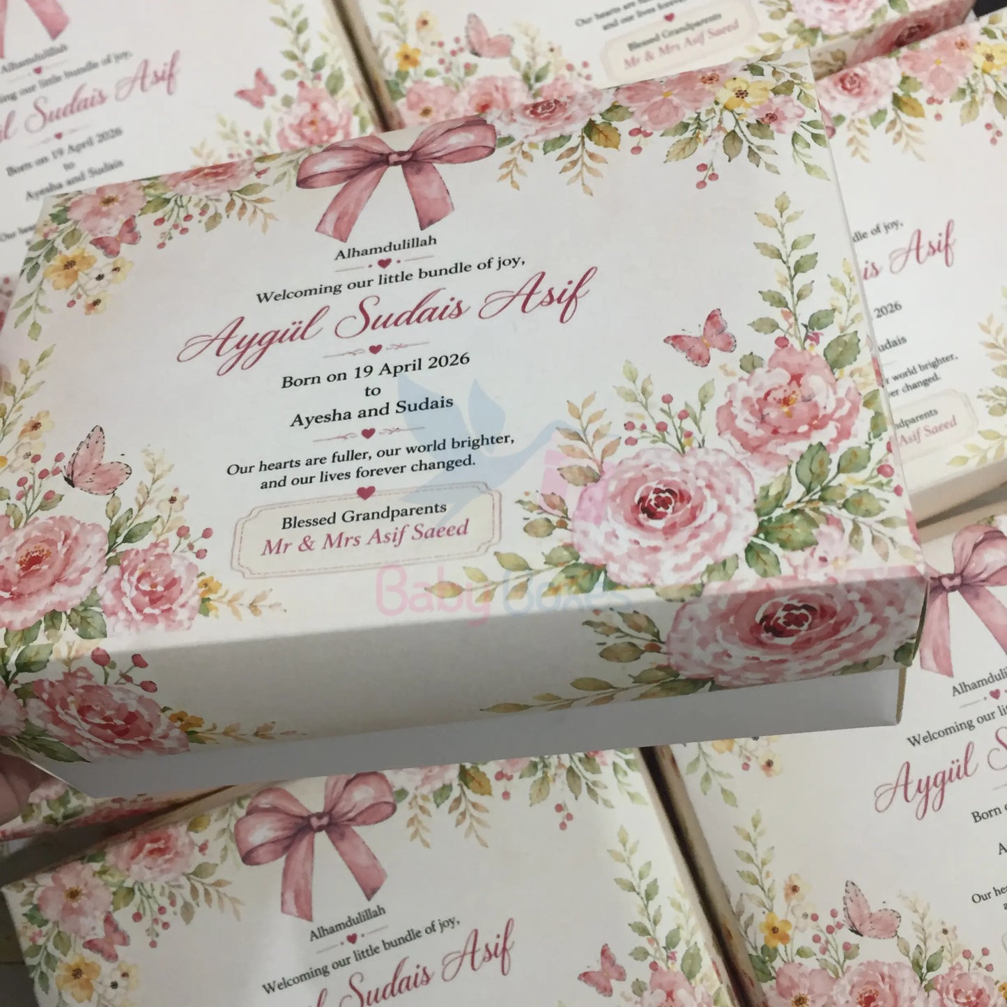 Half Kg Baby Girl Sweet Boxes