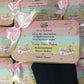Half Kg Baby Girl Announcement Tin Boxes With Bow