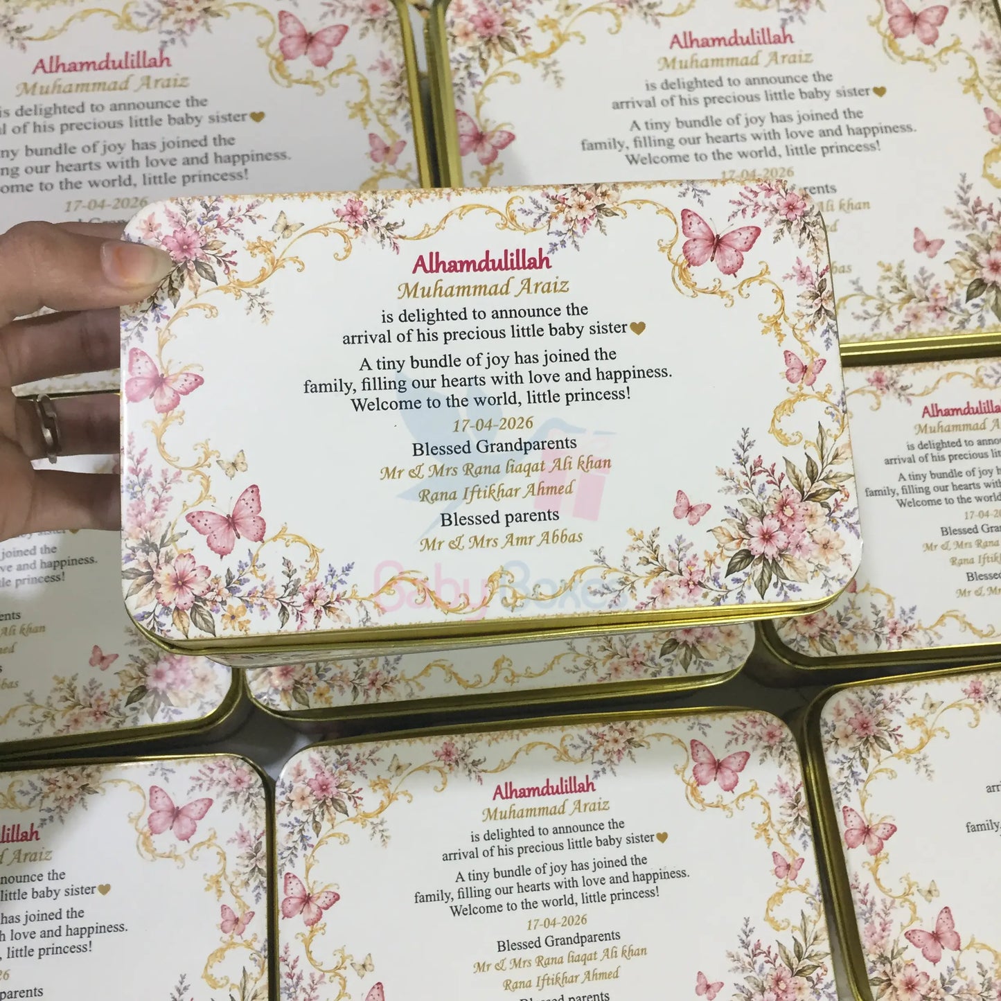 1 Kg Baby Girl Sweet Tin Box