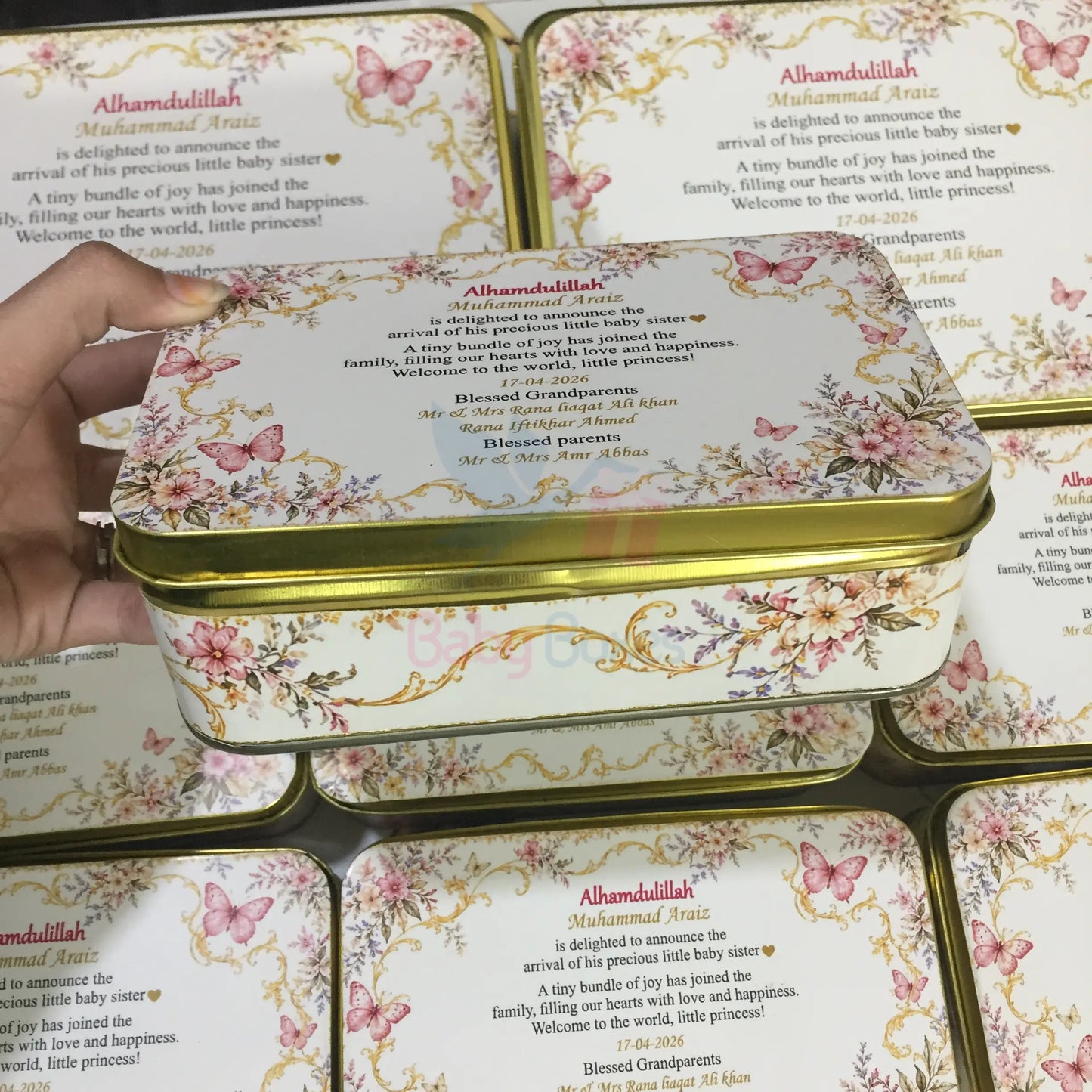 1 Kg Baby Girl Sweet Tin Box