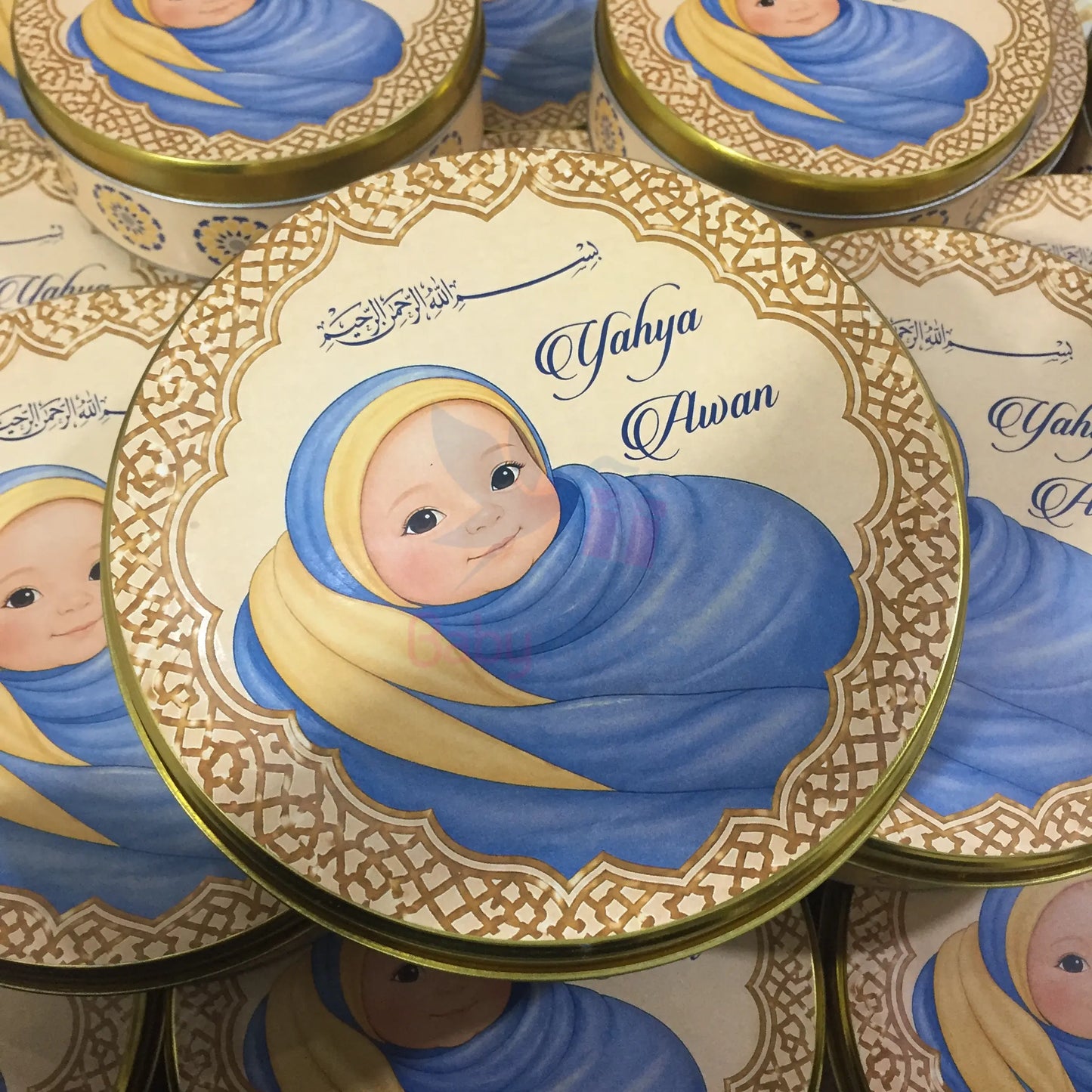 250gm Baby Boy Tin Box