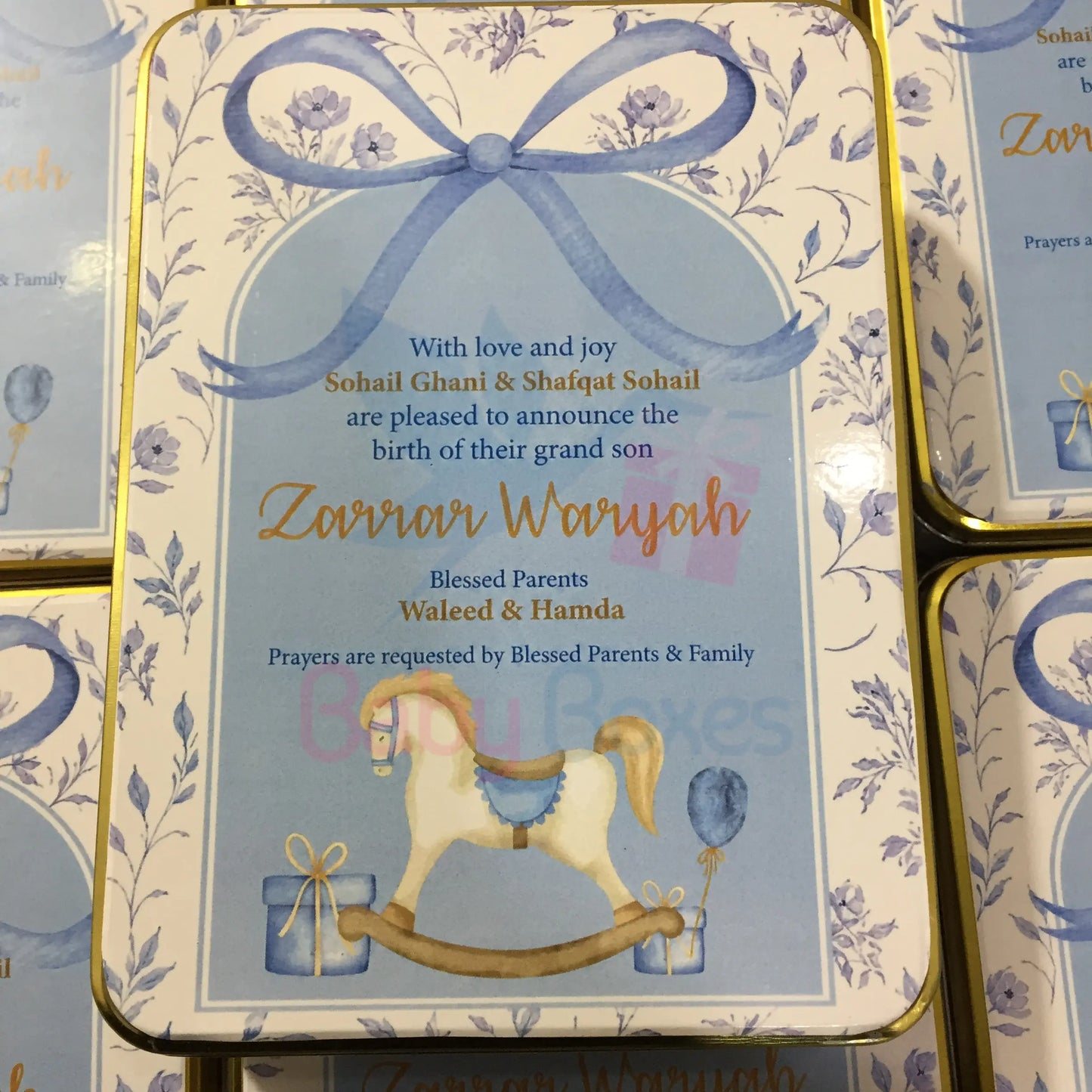 New Design 1Kg Announcement Tin Box