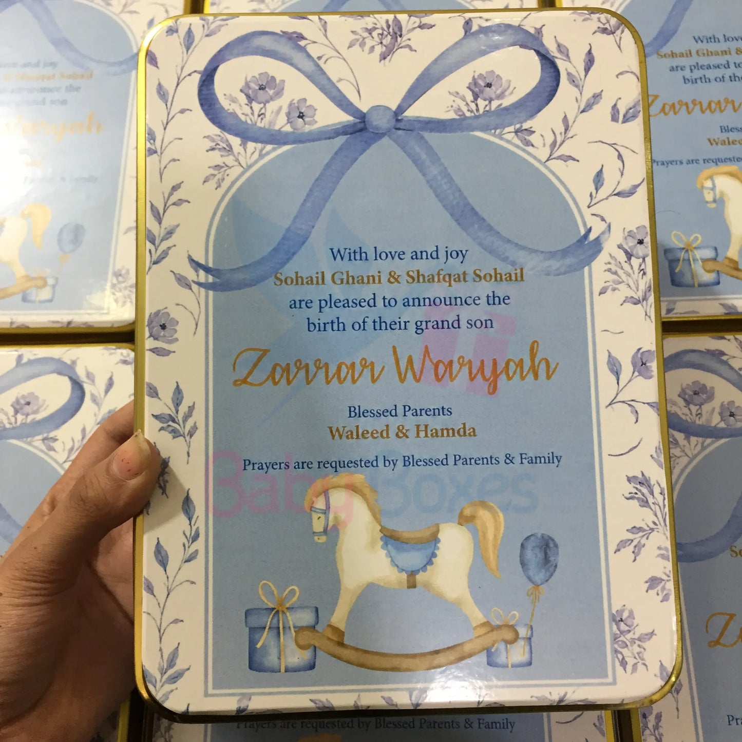 New Design 1Kg Announcement Tin Box