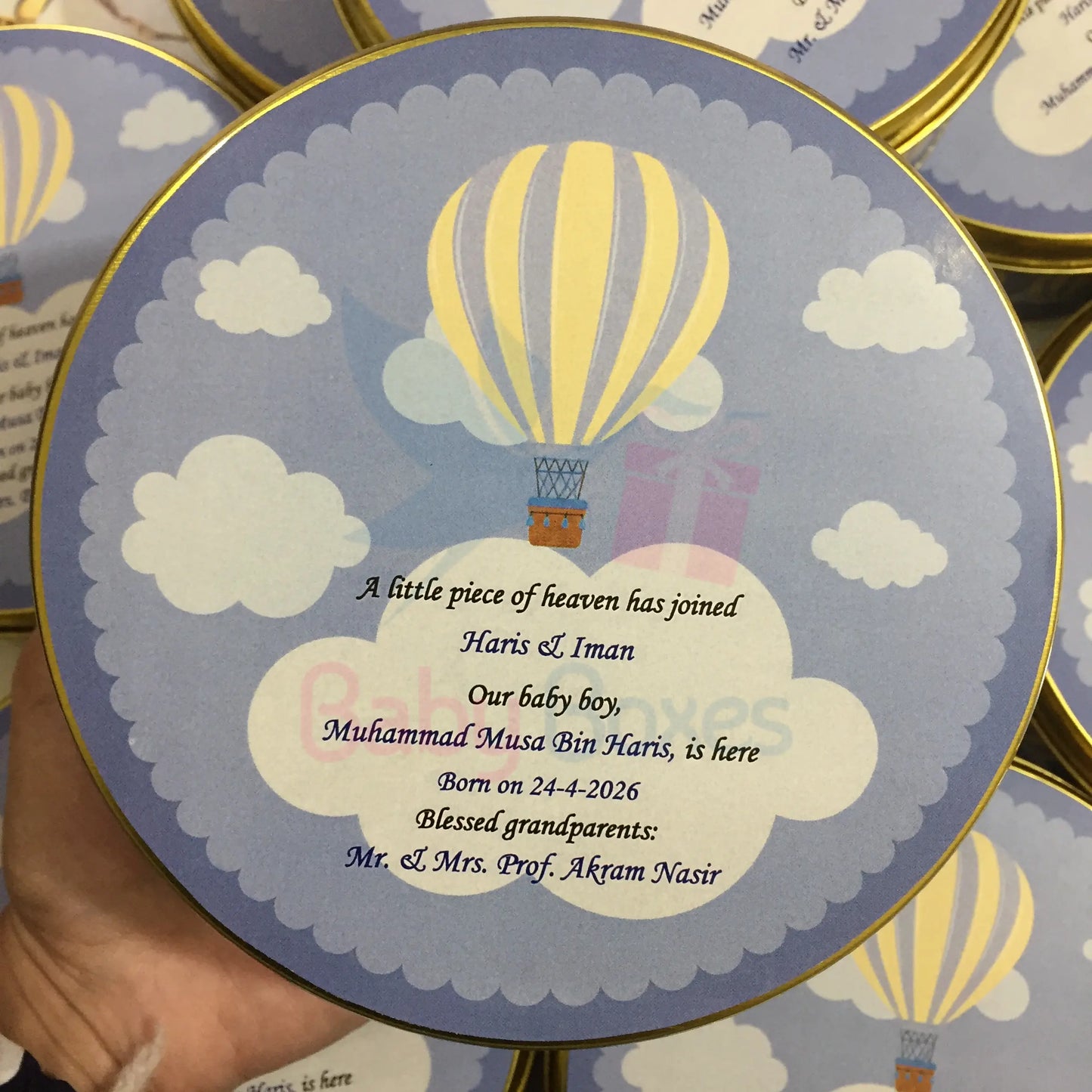 250gm Custom Baby Welcome Tin Box