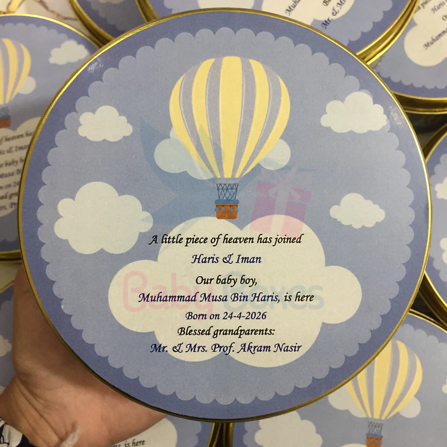 250gm Custom Baby Welcome Tin Box