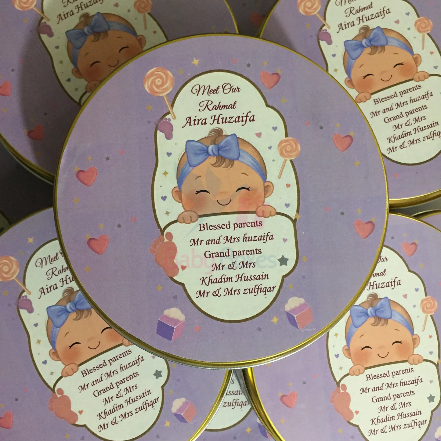 250gm Baby Girl Tin Box