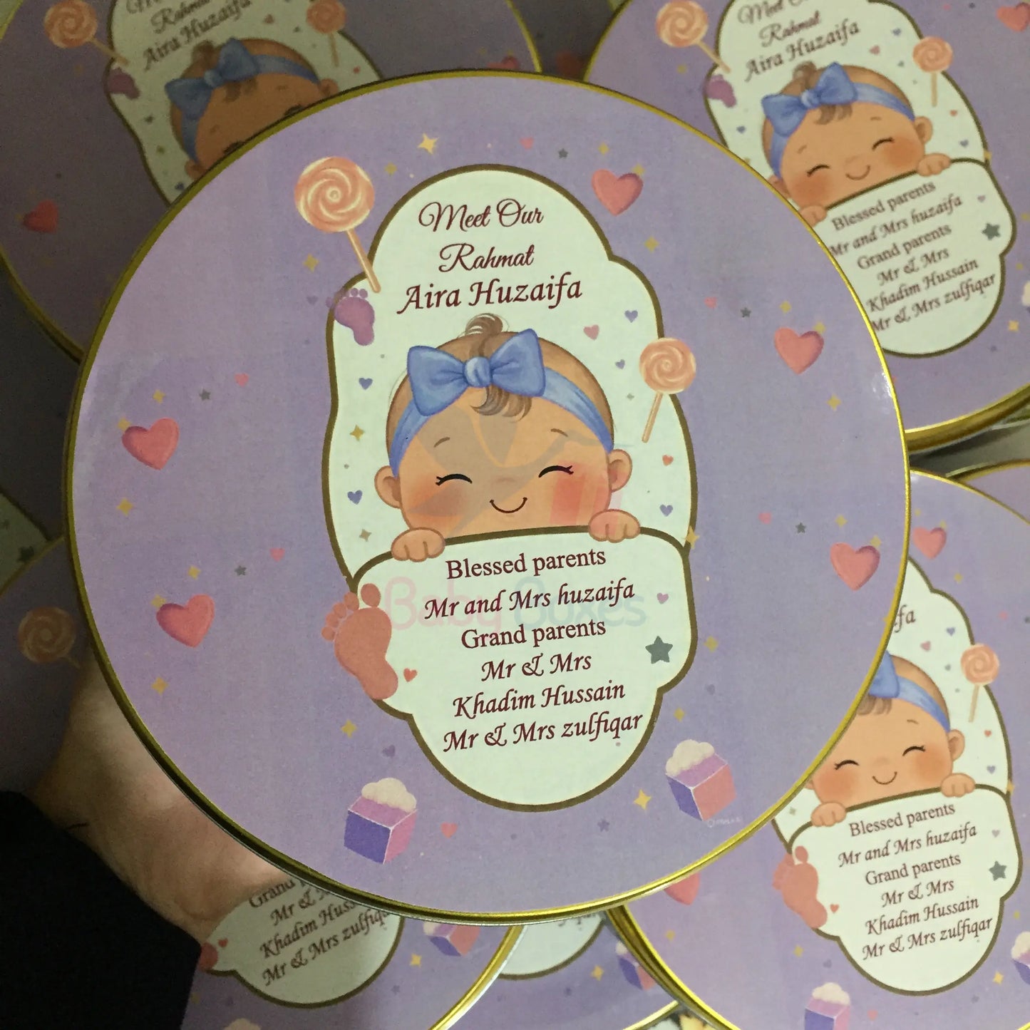 250gm Baby Girl Tin Box