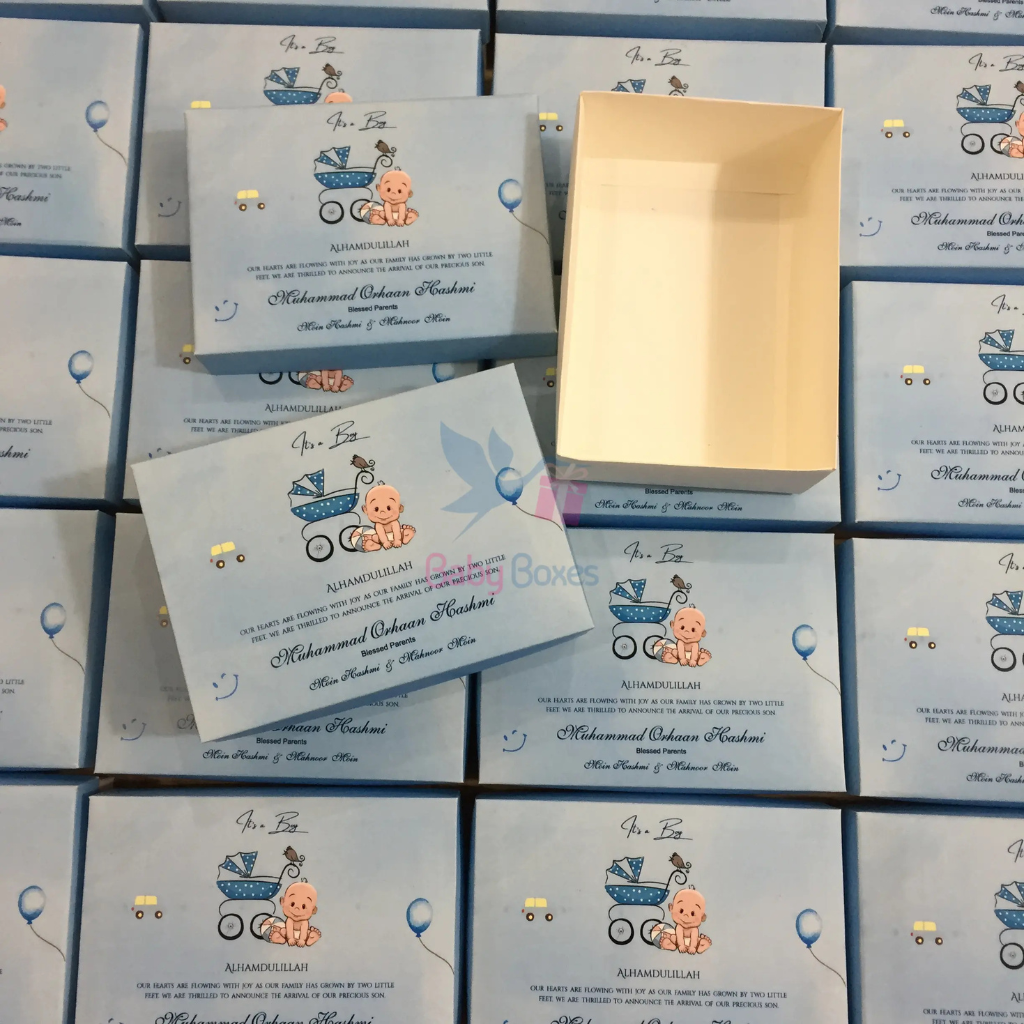 250gm Baby Boy Announcement Cardboard Sweet Box