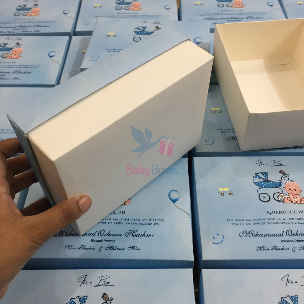 250gm Baby Boy Announcement Cardboard Sweet Box