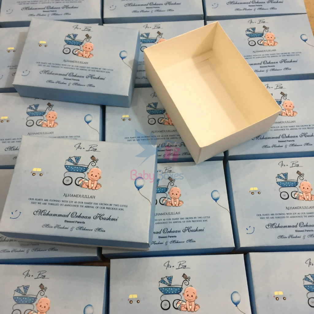 250gm Baby Boy Announcement Cardboard Sweet Box