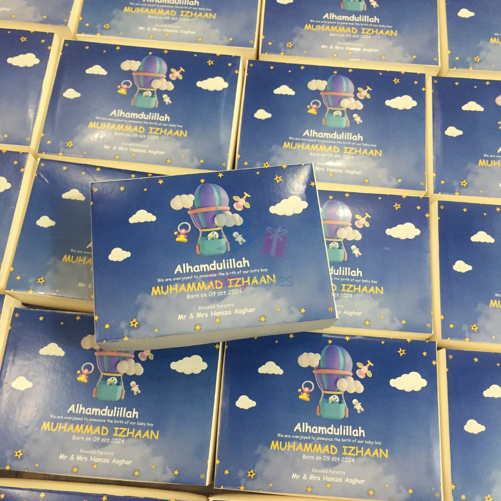 Half Kg Baby Boy Announcement Sweet Box