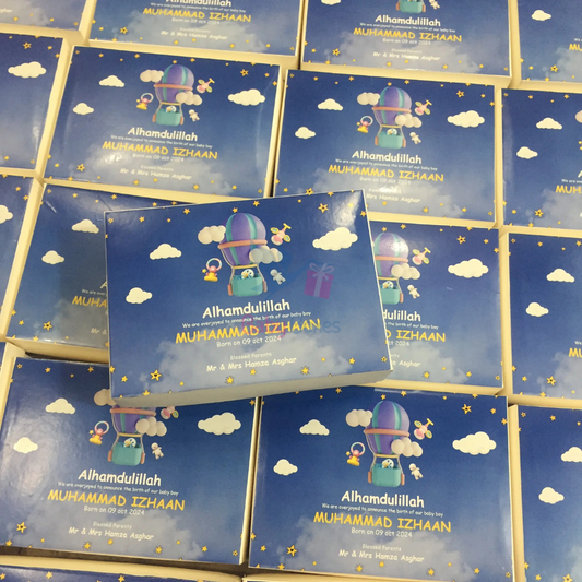 Half Kg Baby Boy Announcement Sweet Box